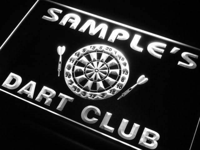 Personalized Dart Club LED Neon Light Sign - Way Up Gifts