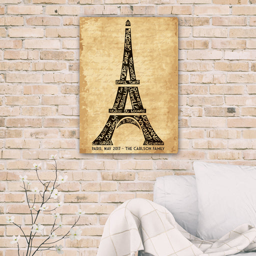 Personalized Eiffel Tower Canvas - Way Up Gifts