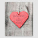 Personalized Embossed Heart Canvas Sign - Way Up Gifts