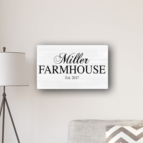 Personalized Modern Farmhouse 14" x 24" Canvas - Way Up Gifts