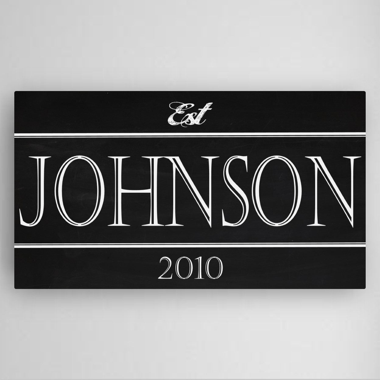 Personalized Family Modern Block Chalkboard Canvas Sign - Way Up Gifts