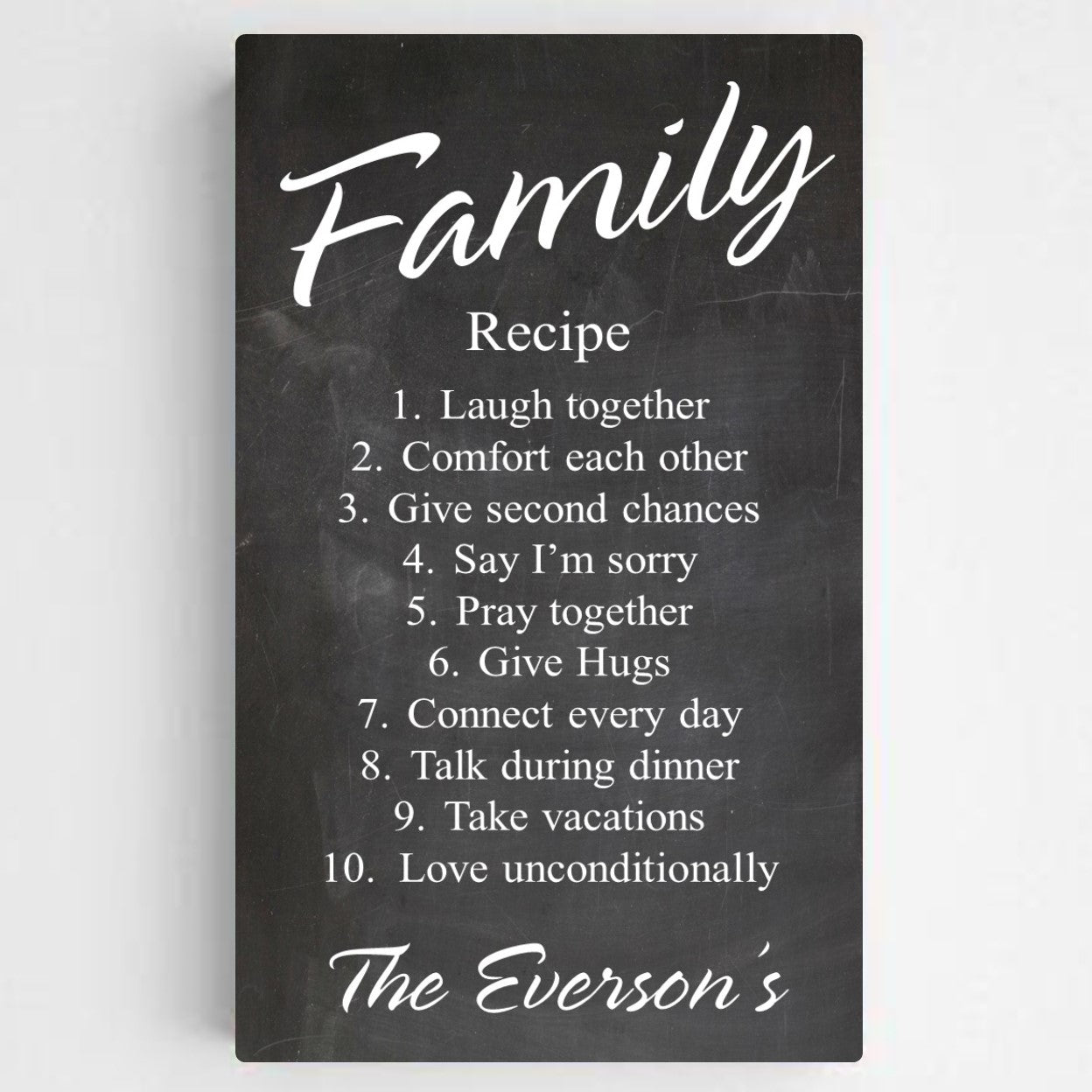 Personalized Family Recipe Canvas Sign - Way Up Gifts