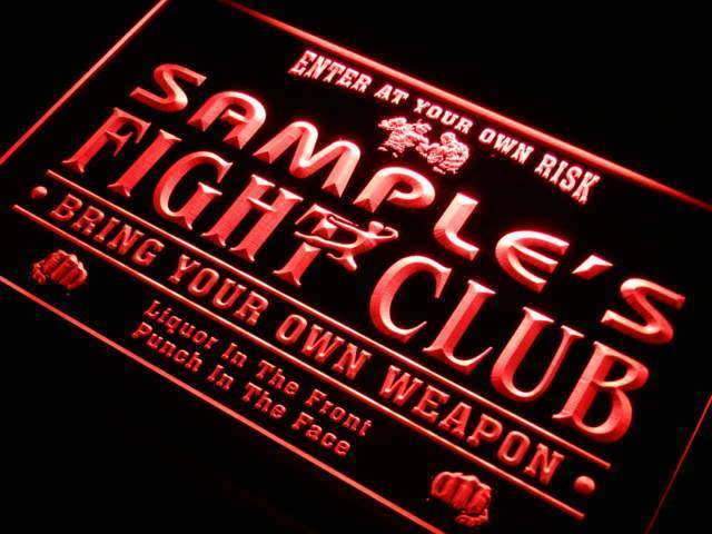 Personalized Fight Club LED Neon Light Sign - Way Up Gifts