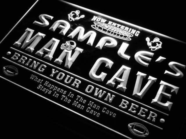 Personalized Football Man Cave LED Neon Light Sign - Way Up Gifts