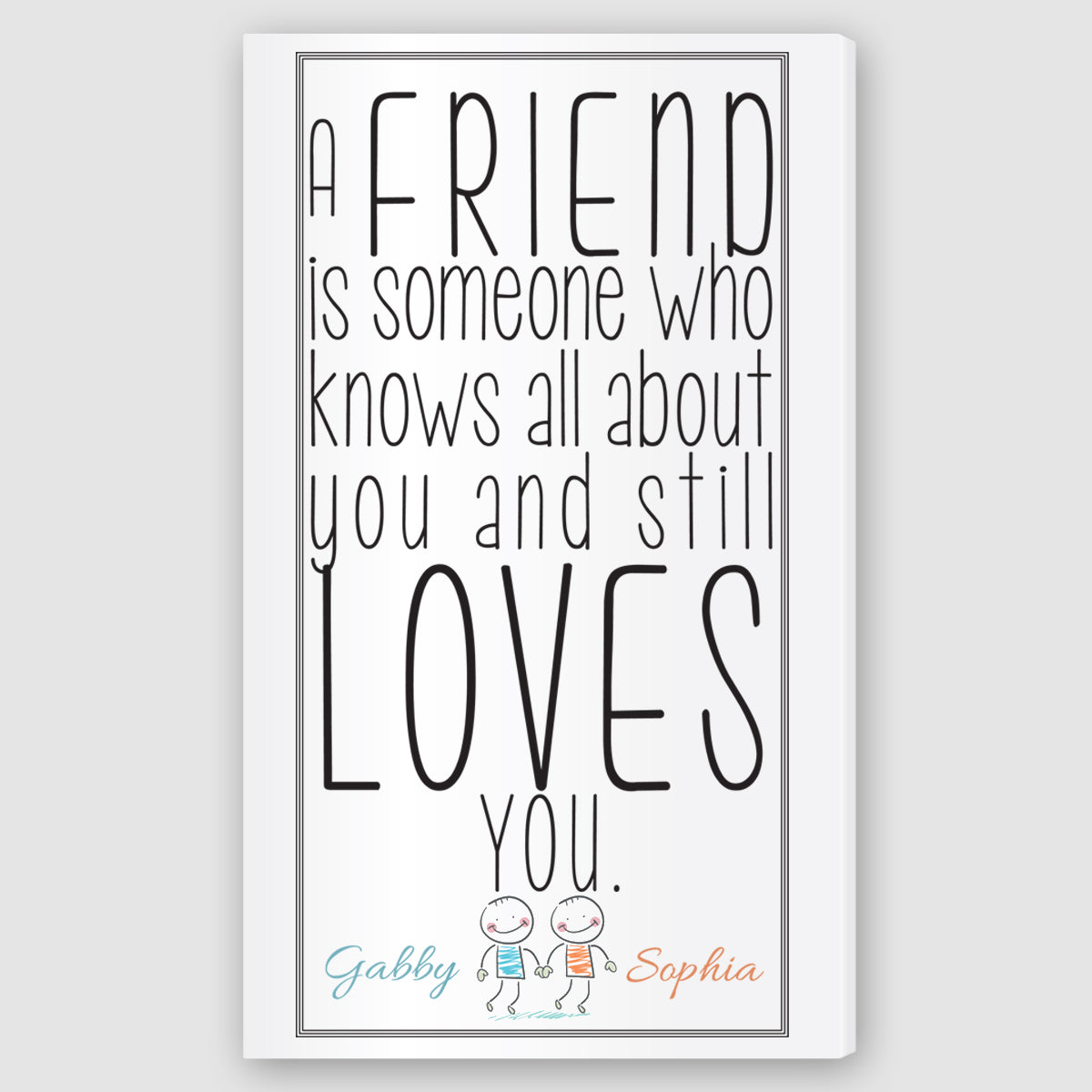 Personalized Friends Canvas Sign - Way Up Gifts