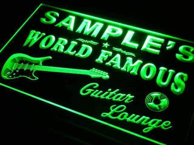 Personalized Guitar Lounge Bar LED Neon Light Sign - Way Up Gifts