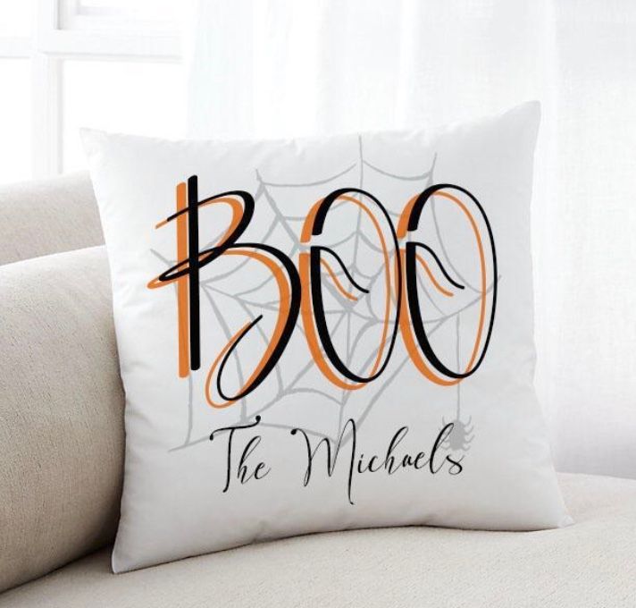 Personalized Boo Halloween Throw Pillow - Way Up Gifts