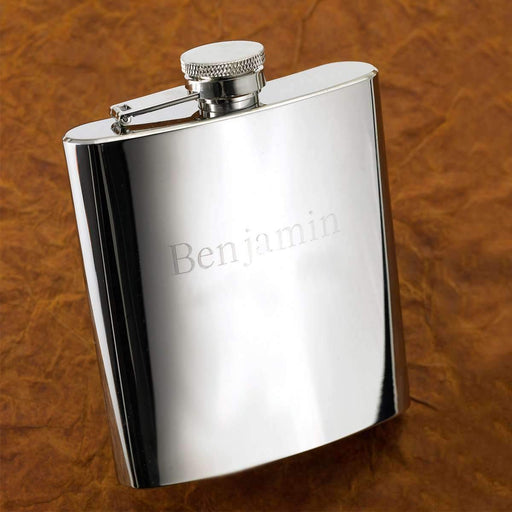 Engraved High Polish Hip Flask - Way Up Gifts