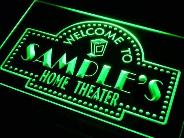Personalized Home Theater LED Neon Light Sign - Way Up Gifts