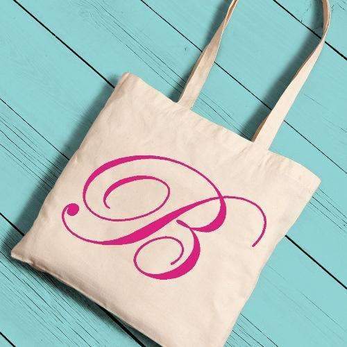 Okuna Outpost Set Of 2 Reusable Monogram Letter S Personalized Canvas Tote  Bags For Women, Floral Design, 29 In : Target