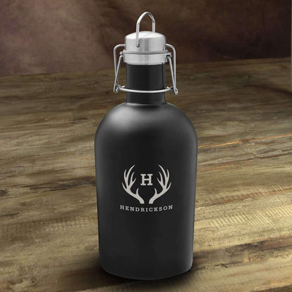 Personalized Matte Black Insulated Growler - Way Up Gifts