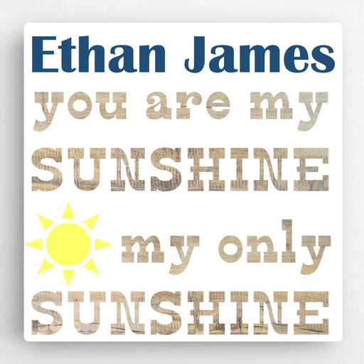 Personalized Kids Canvas Sign-Sunshine Blue - Way Up Gifts
