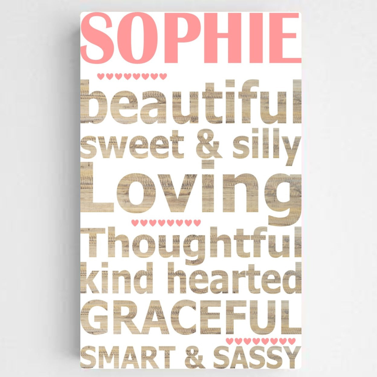 Personalized Kids Definition Canvas Sign-Girl - Way Up Gifts