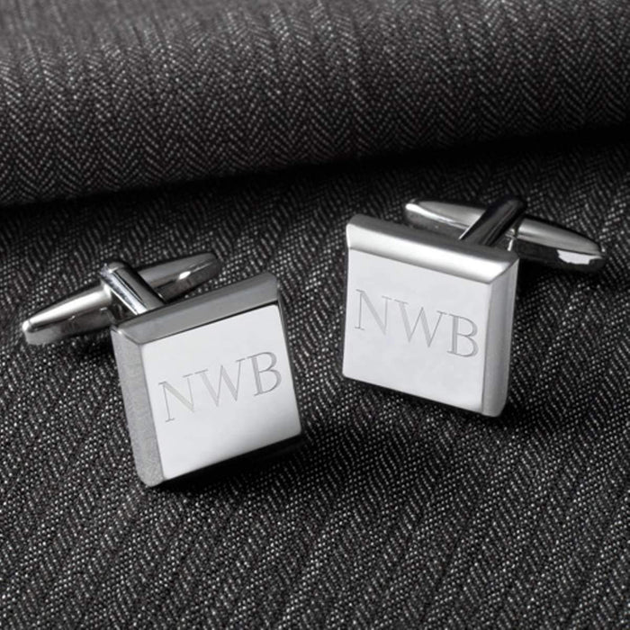 Engraved Men's Modern Cufflinks - Way Up Gifts