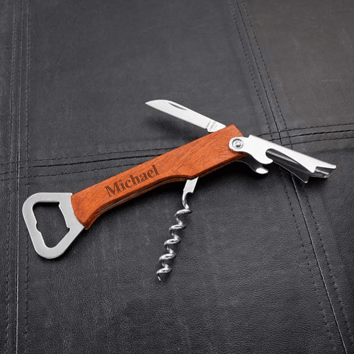 Engraved Multifunction Wine Opener & Beer Bottle Opener Tool - Way Up Gifts