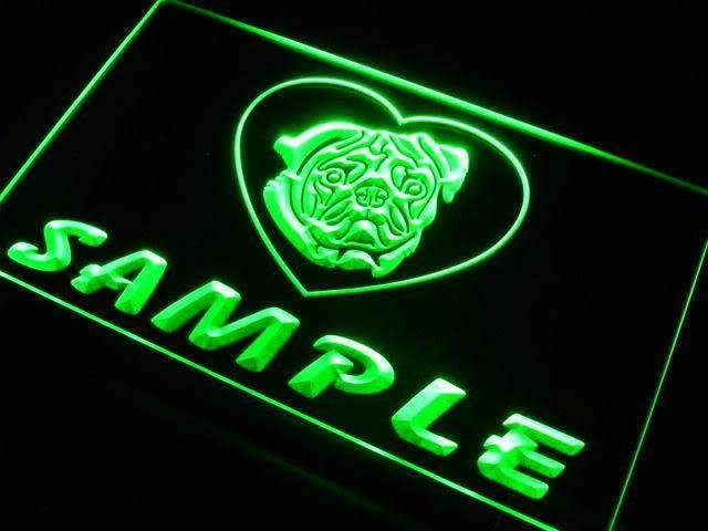 Personalized Name Pug Dog LED Neon Light Sign - Way Up Gifts