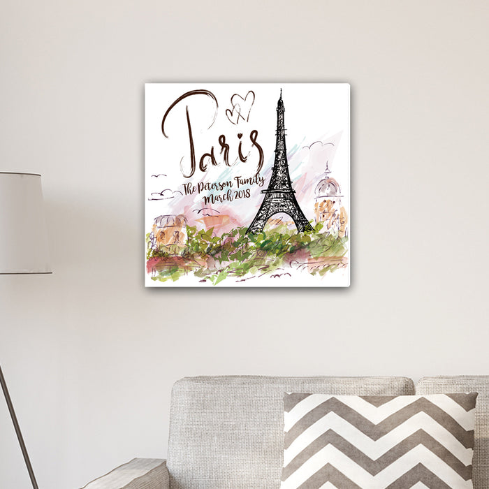 Personalized Paris Canvas - Way Up Gifts