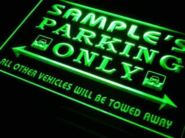 Personalized Parking Only LED Neon Light Sign - Way Up Gifts