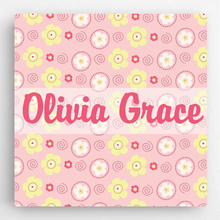 Personalized Pattern Kids Canvas Sign-Girl - Way Up Gifts
