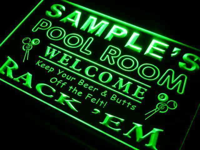 Personalized Pool Room Billiards LED Neon Light Sign - Way Up Gifts