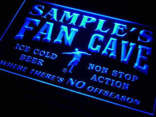 Personalized Soccer Fan Cave LED Neon Light Sign - Way Up Gifts