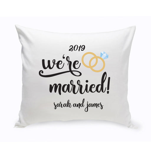 Personalized We're Married Throw Pillow - Way Up Gifts