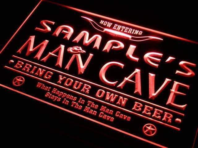 Personalized Western Man Cave LED Neon Light Sign - Way Up Gifts