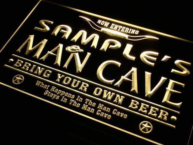 Personalized Western Man Cave LED Neon Light Sign - Way Up Gifts