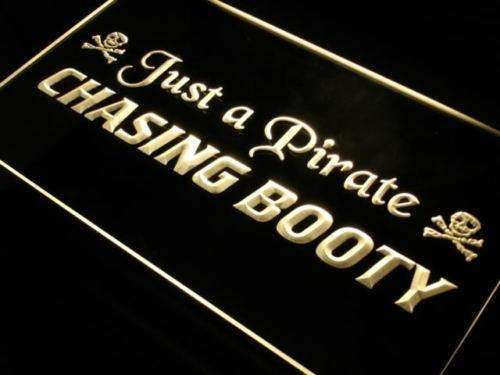 Pirate Chasing Booty LED Neon Light Sign - Way Up Gifts