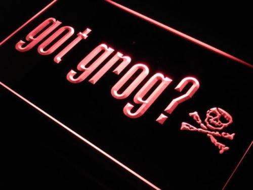 Pirates Skull Got Grog LED Neon Light Sign - Way Up Gifts