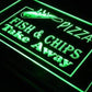 Pizza Fish Chips LED Neon Light Sign - Way Up Gifts