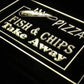 Pizza Fish Chips LED Neon Light Sign - Way Up Gifts