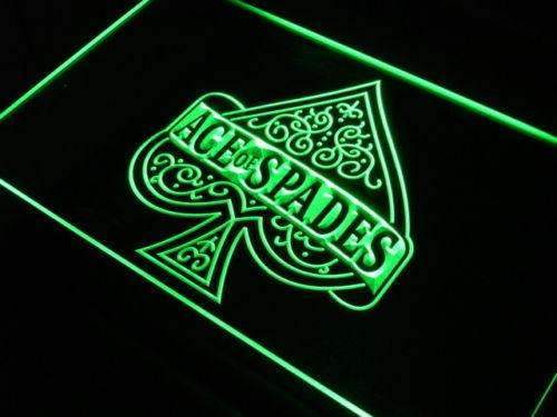Poker Ace of Spades LED Neon Light Sign - Way Up Gifts