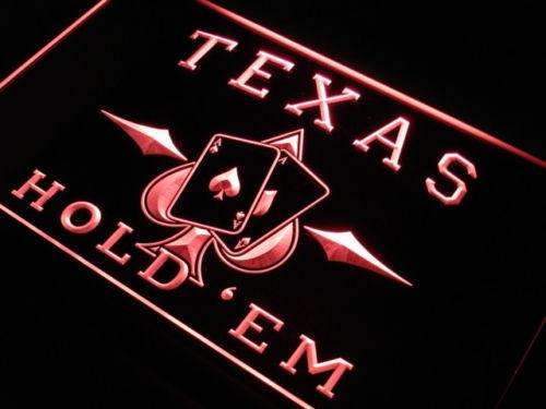 Poker Texas Hold Em LED Neon Light Sign - Way Up Gifts