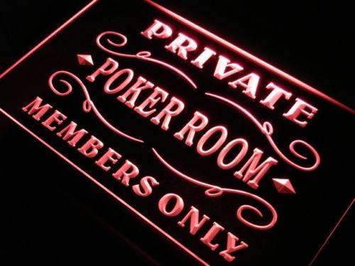 Private Poker Room Members Only LED Neon Light Sign - Way Up Gifts