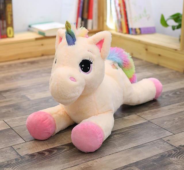 Big Stuffed Unicorn Plush Toy (Rainbow) - Way Up Gifts