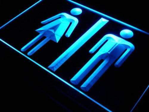 Restrooms Display LED Neon Light Sign - Way Up Gifts