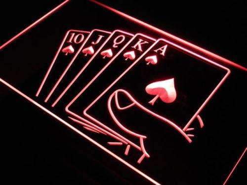 Buy Royal Flush Poker LED Neon Light Sign — Way Up Gifts