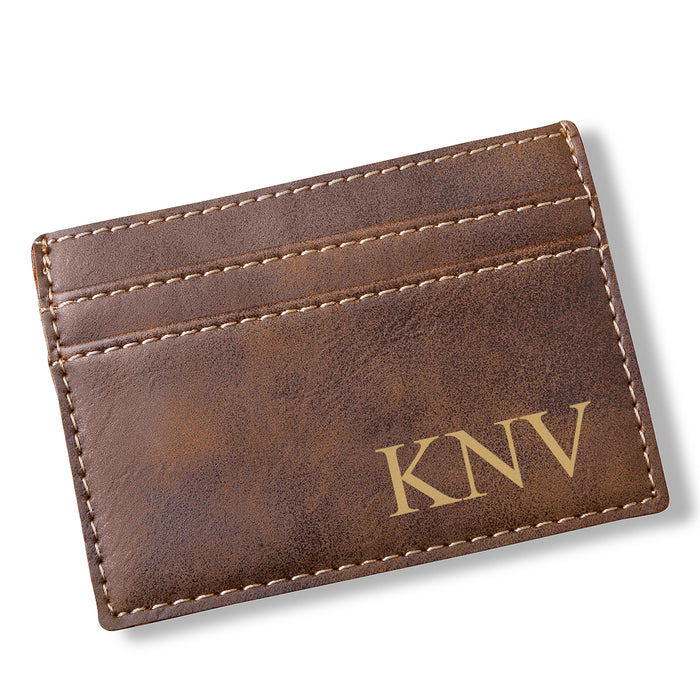 Personalized Card Wallet & Money Clip - Way Up Gifts