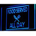 Food Served All Day LED Neon Light Sign - Way Up Gifts