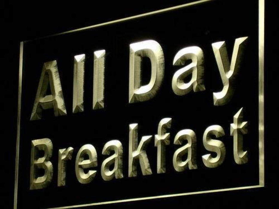 All Day Breakfast LED Neon Light Sign - Way Up Gifts