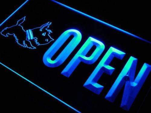 Scottie Dog Pet Shop Open LED Neon Light Sign - Way Up Gifts