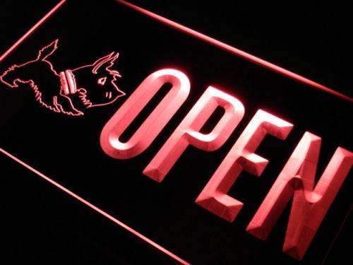 Scottie Dog Pet Shop Open LED Neon Light Sign - Way Up Gifts