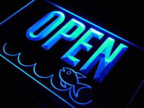 Seafood Shop Open LED Neon Light Sign - Way Up Gifts