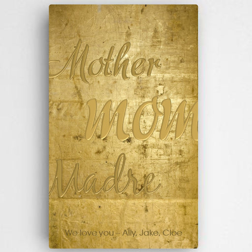Personalized Mothers Gold Canvas Sign - Way Up Gifts