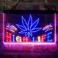 Marijuana Hemp Leaf High Life 3-Color LED Neon Light Sign - Way Up Gifts