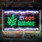 Marijuana It's 4:20 Somewhere Weed High Life 3-Color LED Neon Light Sign - Way Up Gifts
