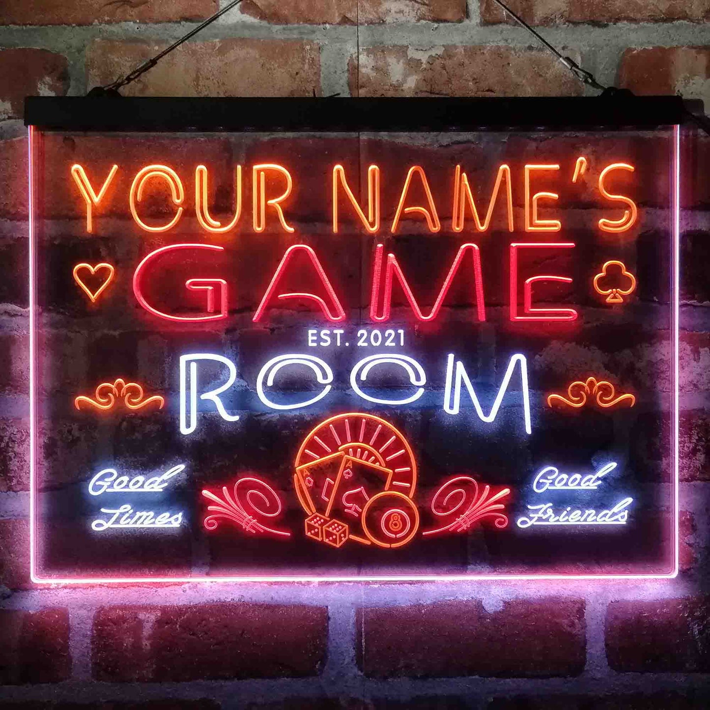 Personalized Game Room 3-Color LED Neon Light Sign - Way Up Gifts