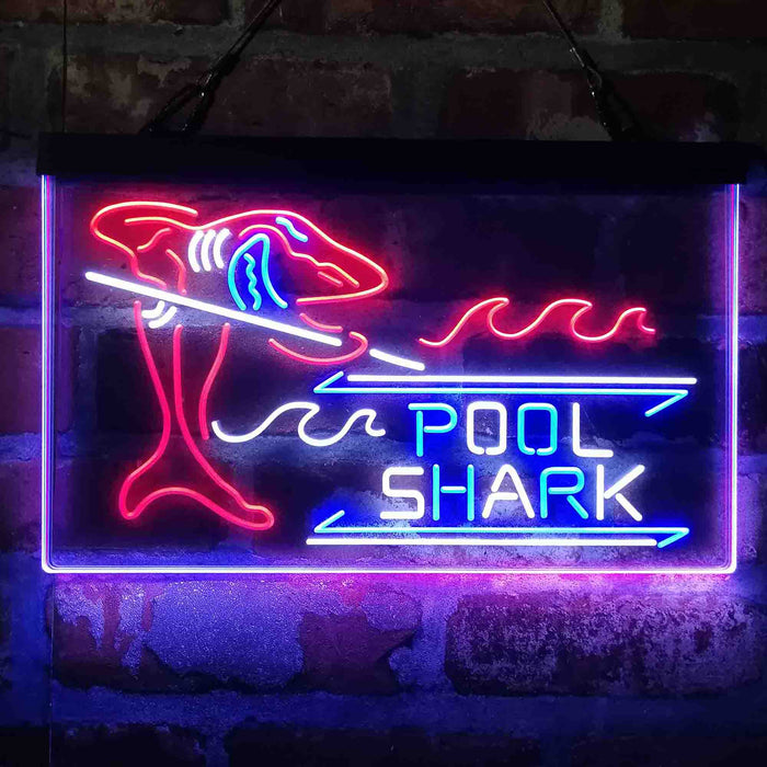Pool Shark Snooker Billiards Room 3-Color LED Neon Light Sign - Way Up Gifts