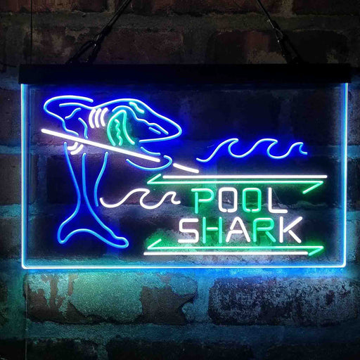 Pool Shark Snooker Billiards Room 3-Color LED Neon Light Sign - Way Up Gifts